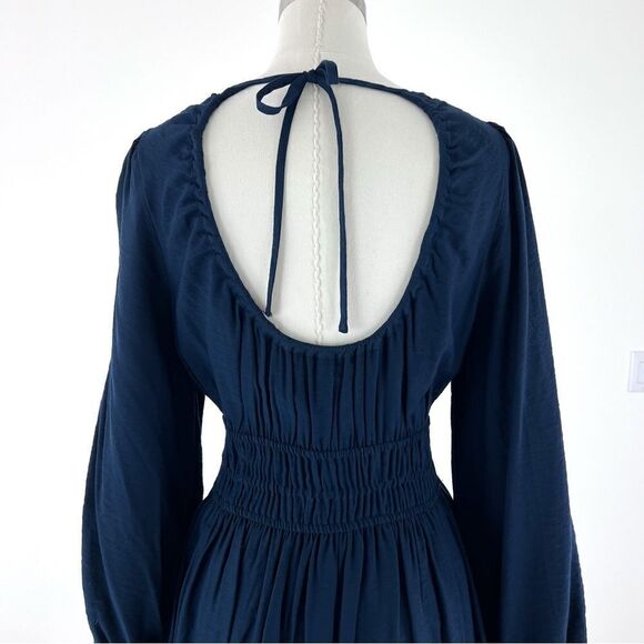 NWT Madewell Sophia open back mini dress deep indigo blue - Picture 10 of 16